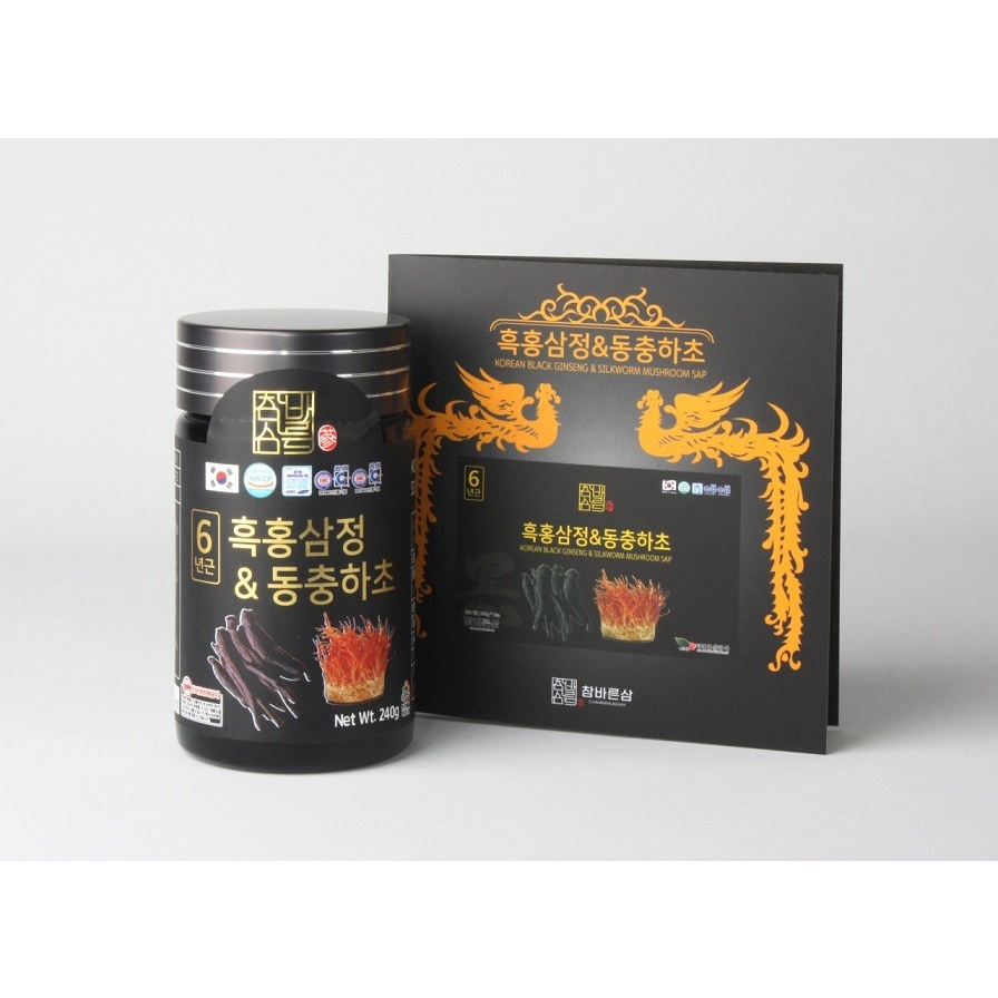 Cao hắc sâm đông trùng hạ thảo nội địa Hàn Quốc - hộp 2 Lọ x 240g