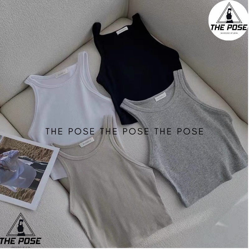 Áo Croptop Trơn Balo Basic Nữ Ba Lỗ Thể Thao 2 Màu Cơ Bản  THE POSE | BigBuy360 - bigbuy360.vn