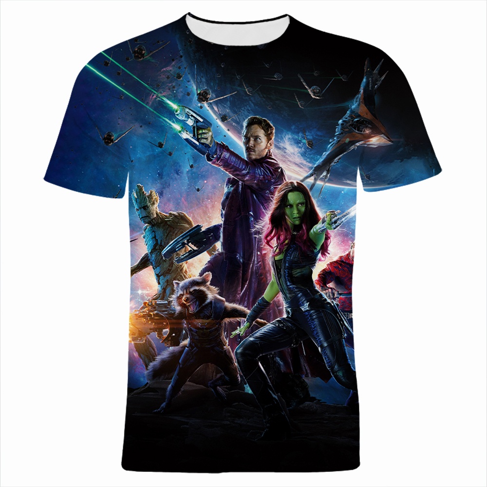 Mới Áo Thun Tay Ngắn In Hình Phim Guardians of the Galaxy 3D Cá Tính