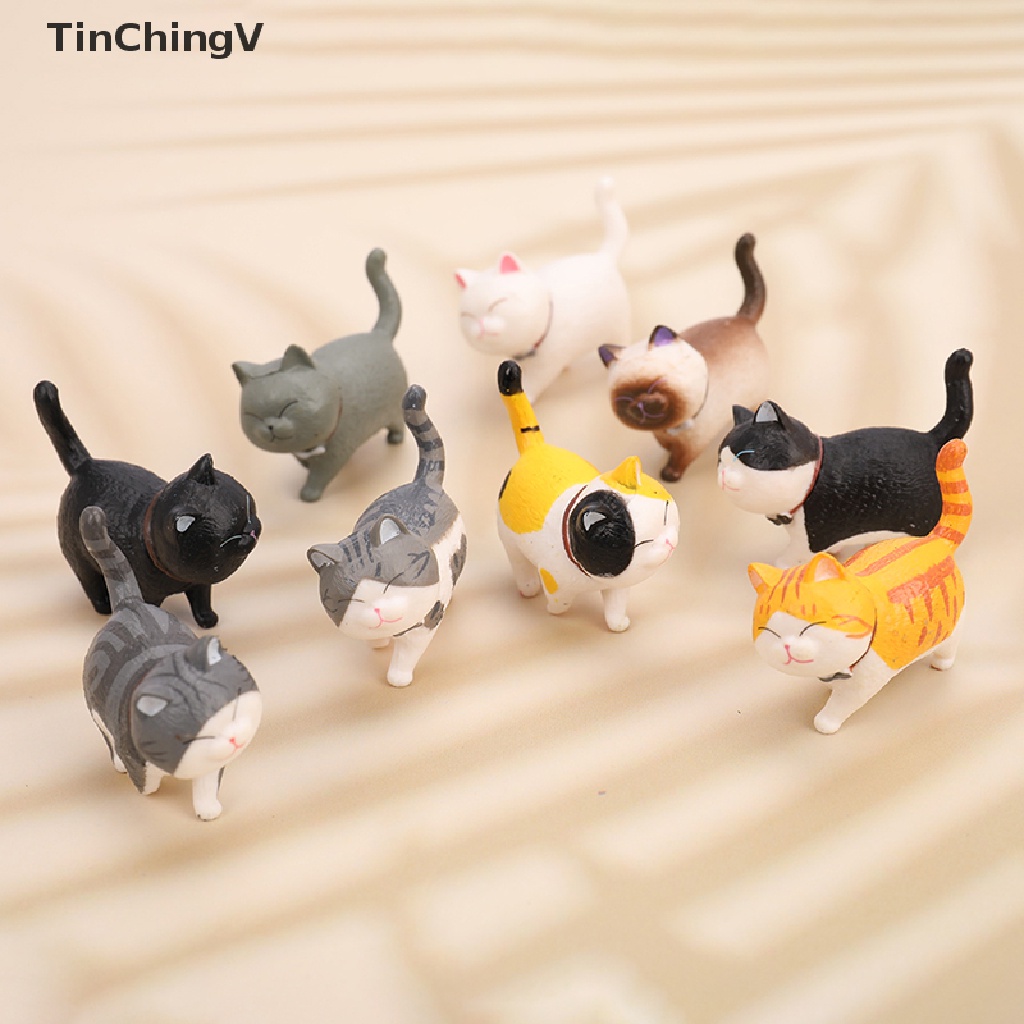 1 Mô Hình Chú Mèo Bằng PVC Dễ Thương Dùng Trang Trí