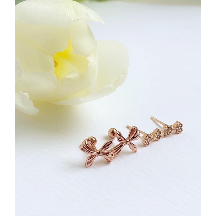 Hoa tai nơ xinh, Hàn quốc, tinh tế, còn nơ to trơn