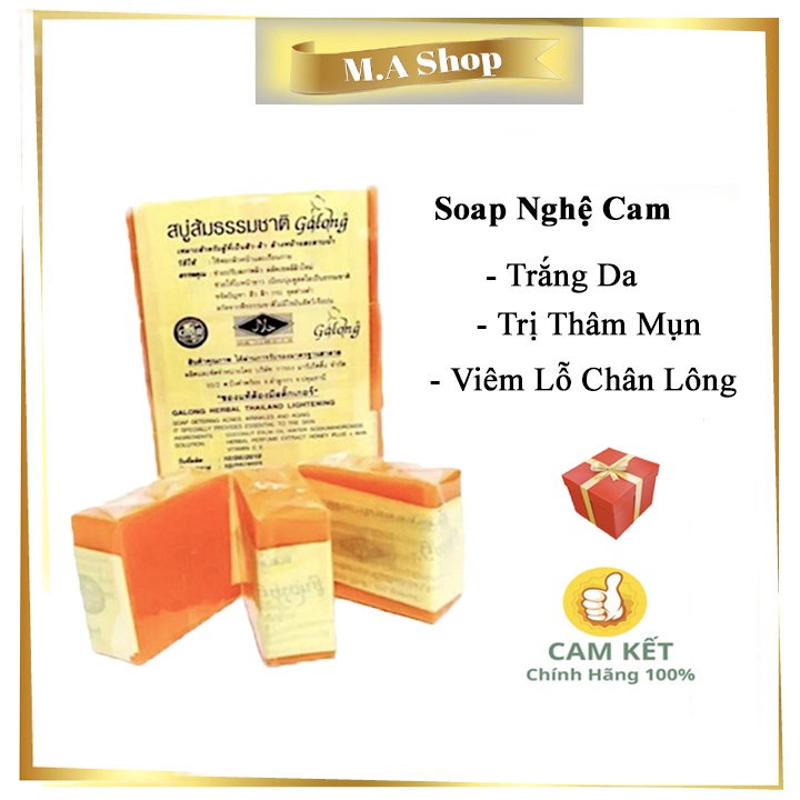 SOAP NGHỆ CAM THÁI LAN - XÀ PHÒNG NGHỆ CAM Giá rẻ/giá tốt