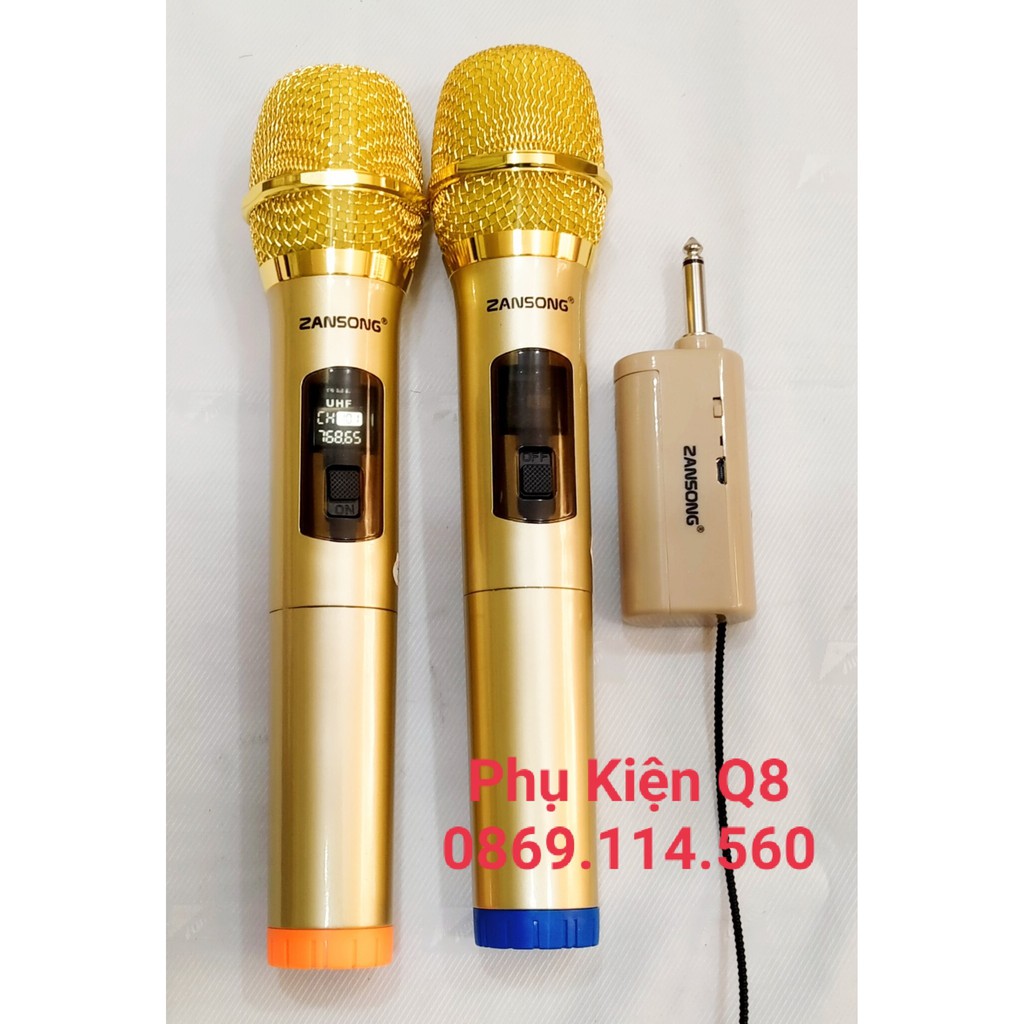Micro karaoke không dây ZANSONG S28 (đầu thu mini - 02 mic)