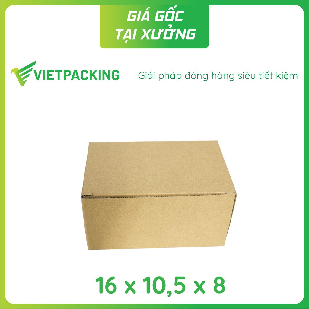 16x10x8 - 50 hộp carton nắp gài cứng giấy đẹp V080