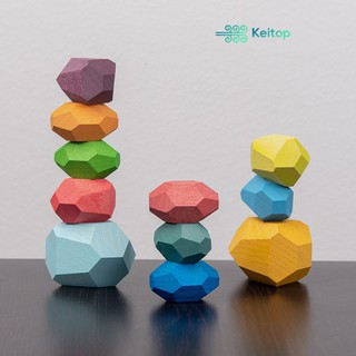 Đồ Chơi Xếp Gỗ Cân Bằng Sáng Tạo Và An Toàn Cho Trẻ KEITOP - Wood Rock Balancing Blocks