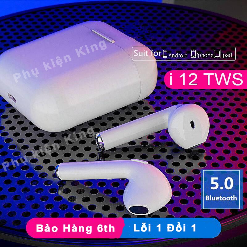 Tai Nghe Bluetooth Không Dây Inpods i12 TWS Cảm Ứng Âm Thanh HIFI Có Mic Đàm Thoại Bảo Hành 6 Tháng