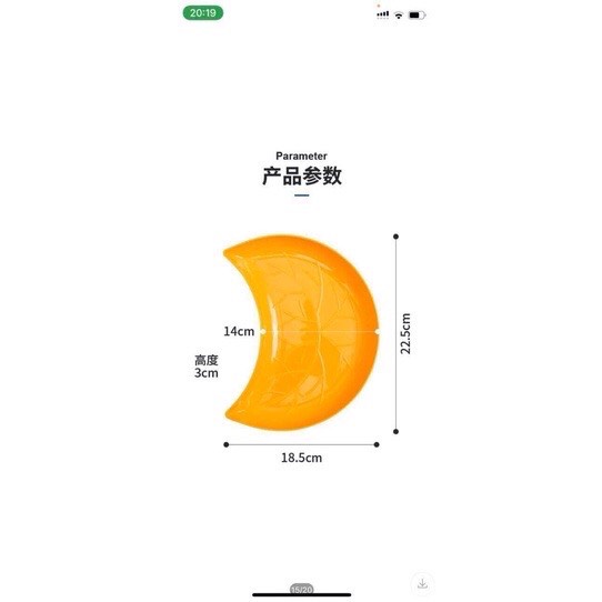 [Max Rẻ] Sét 5 Đĩa Nhựa Hình Bán Nguyệt PiHouse, Bộ 5 Đĩa Decor Hình Cánh Hoa Cool Ngầu