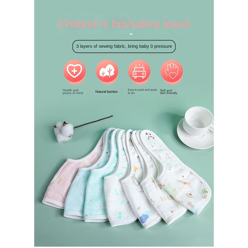Sofflin Khăn Choàng Cổ Hình Chữ U Bằng Vải cotton Tre Nhẹ Chống Bẩn Dành Cho Em Bé