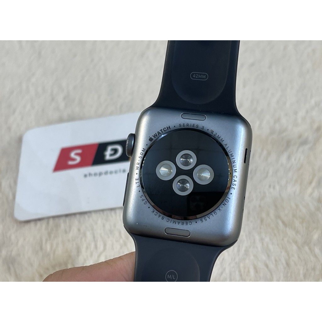 Đồng hồ thông minh Apple Watch Series 3 42mm Space Gray Aluminum Black Sport Band LTE