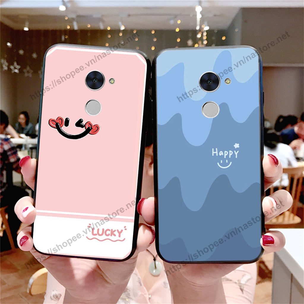 Ốp lưng Huawei Y7 Prime - GR5 2017 mặt cười, họa tiết caro đơn giản đẹp cute
