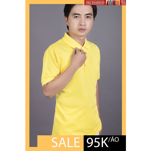 Áo nam trơn Polo có cổ đẹp Chất Cá Sấu thun Cotton Thái (MS 02) thoáng mát mạnh mẽ, nam tính nhiều màu mới đẹp