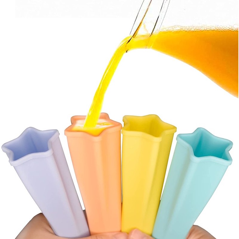 Khuôn Silicone Làm Kem Que Hình Ngôi Sao Năm Cánh DIY Cho Bé