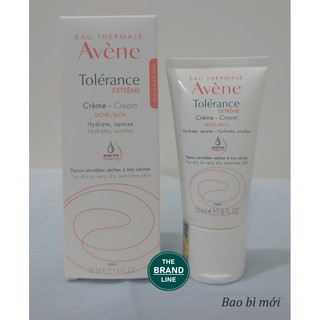 AVÈNE TOLERANCE EXTREME CREAM 50ML/ Kem dưỡng ẩm và làm dịu cho da nhạy cảm (50ml)