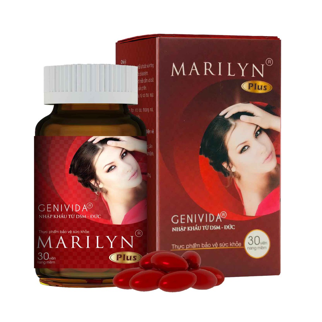 [ƯU ĐÃI 2 HỘP] MARILYN (Mẫu mới) - Viên Uống Giúp Cân Bằng Nội Tiết Tố Nữ Hiệu Quả (Lọ 30 Viên)