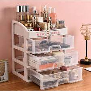 KỆ NHỰA ĐỂ MỸ PHẨM 4 TẦNG TRONG SUỐT CHẤT LƯỢNG CAO -- B_KSHOP