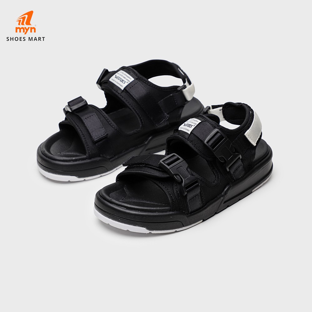 [Freeship] Sandal Vento Nam Nữ 1002 Đen trắng - Phong cách Unisex - Đế IP cao 2.5cm, chống trơn, chống xẹp lún