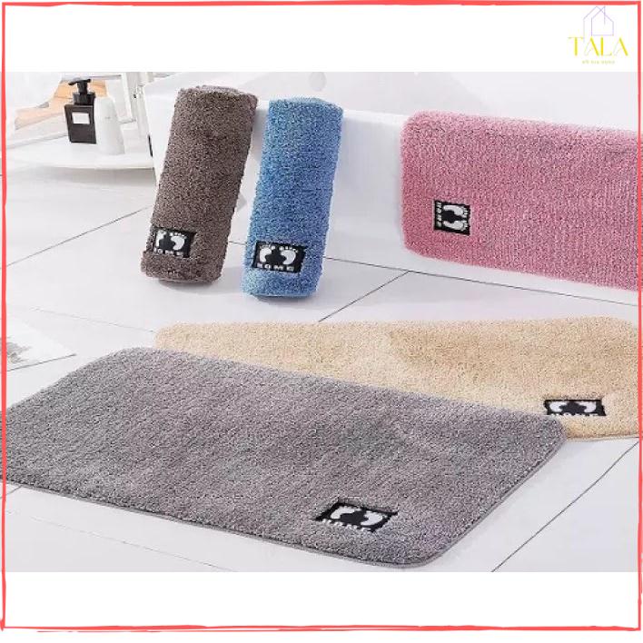 Thảm Lau Chân Siêu Thấm 40x60cm - Chất Liệu Mền Mịn Thấm Hút Tốt - Mặt Đế Chống Trơn Trượt