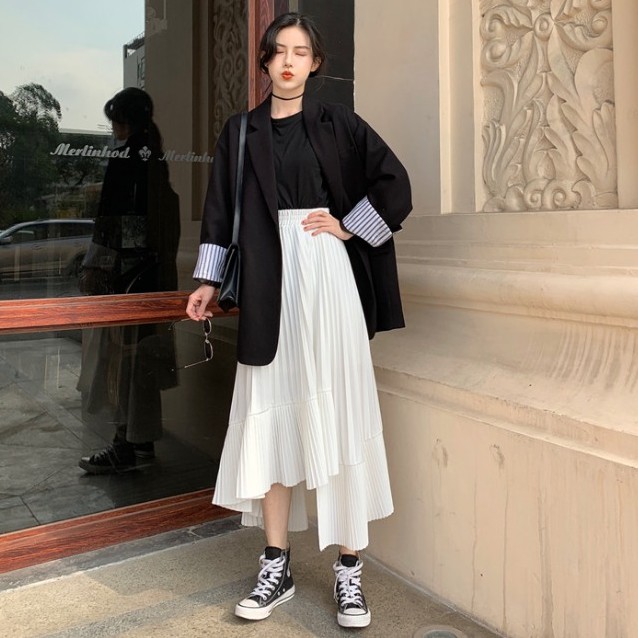 Chân váy xếp ly nữ thời trang công sở dạo phố đi tiệc Emilyshop ulzzang