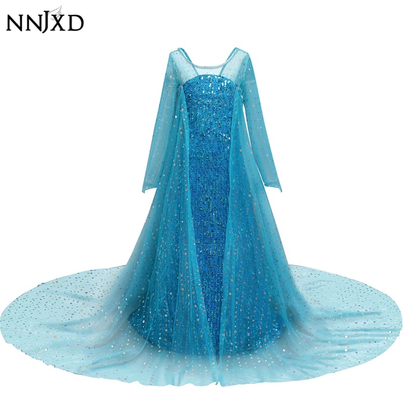 Đầm Nnjxd hóa trang công chúa Elsa Anna cho bé từ 4-10 tuổi độc đáo