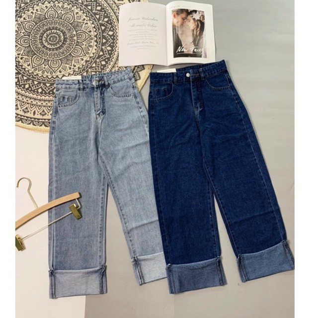 Quần jeans Xắn Gấu to