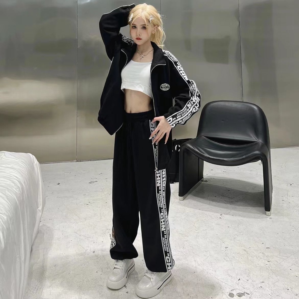 Set Đồ Thể Thao Gồm Áo Khoác Cổ Đứng Và Quần Dài Thời Trang Mùa Thu 2022