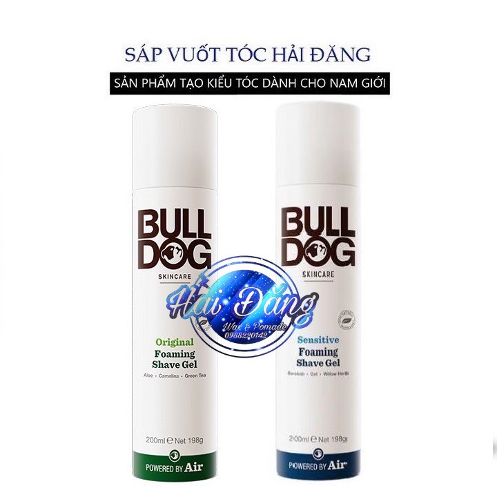 [ Chính Hãng UK ] Bọt cạo râu cho DA THƯỜNG và DA NHẠY CẢM Bulldog Original &amp; Sensitive Foaming Shave Gel - 200ml