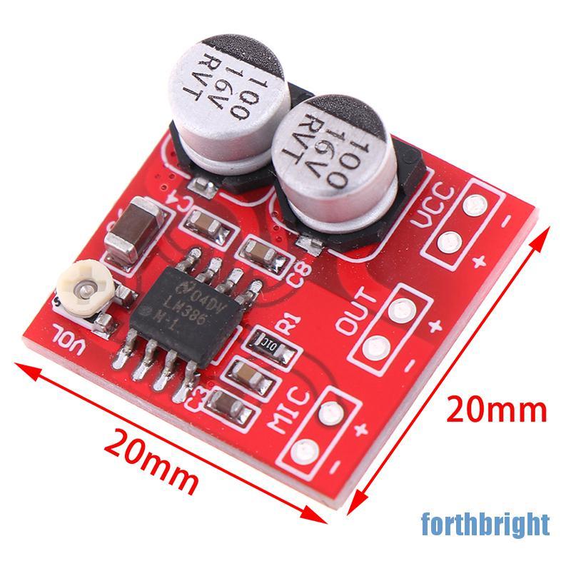 （hot*cod）DC 5V-12V LM386 electret microphone power amplifier board gain 200 times mi