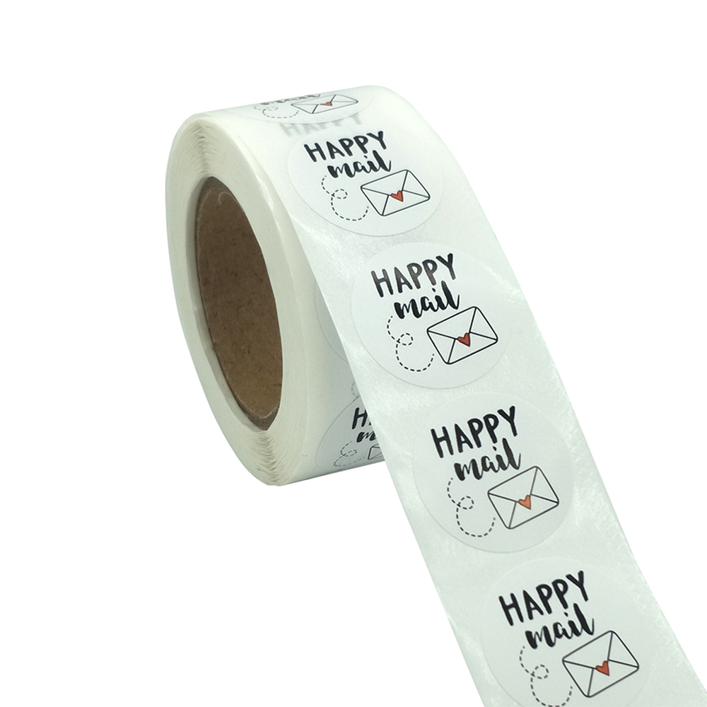 Cuộn 500 Miếng Dán Hình Tròn In Chữ Thank You Dùng Để Gói Quà