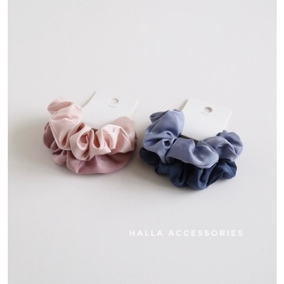 [Set 2 chiếc] Dây tóc Scrunchies Vải lụa nhiều màu HALLA
