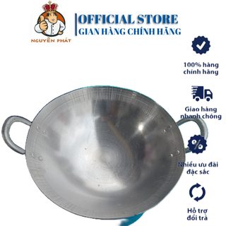 CHẢO NHÔM, CHẢO NHÔM GÒ, CHẢO  XÀO SÂU LÒNG 2 QUAI DÀY DẶN - DỤNG CỤ BẾP ĐÀ NẴNG
