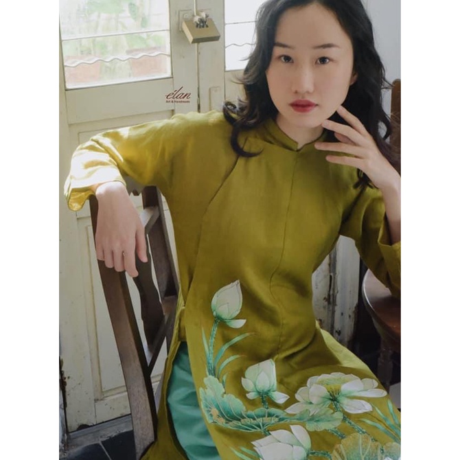 RẬP GIẤY - Áo dài 2 mảnh form Ngũ Thân TC033