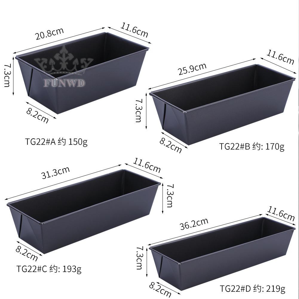 Baking Rectangular Mould Non-stick Bread Pan Tray Solid Color