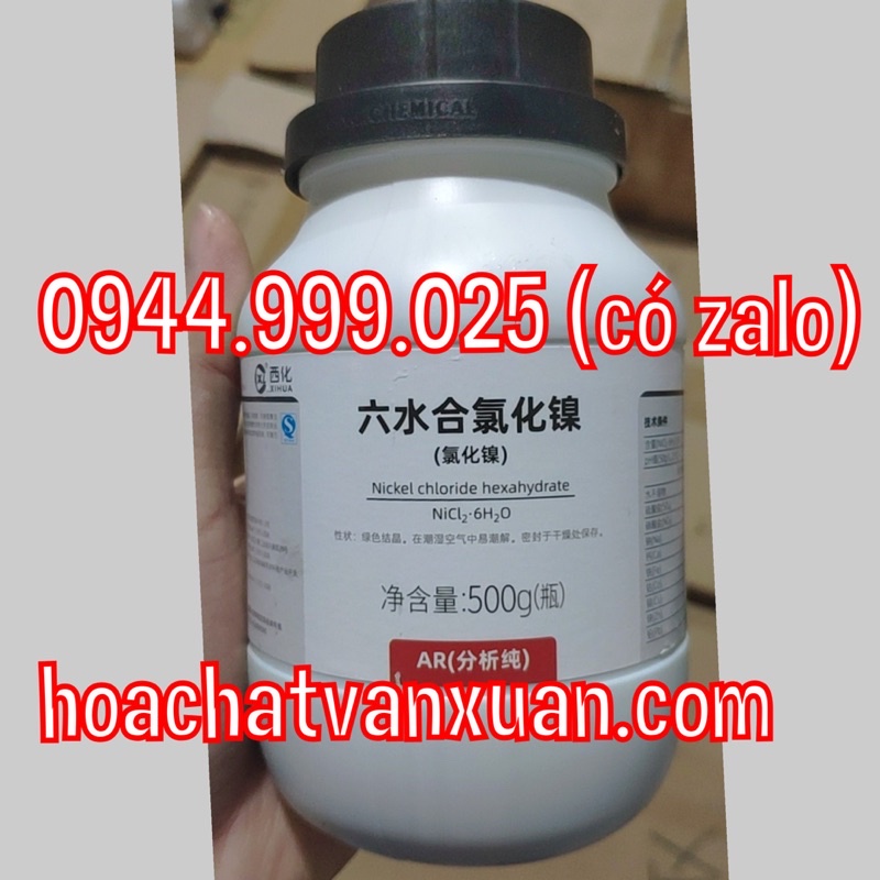 Hoá chất Nickel chloride hexahydrate CAS 7791-20-0 NiCl2.6H2O lọ 500g