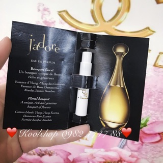 Vial Nước hoa Dior J'Adore eau de parfum 1ml
