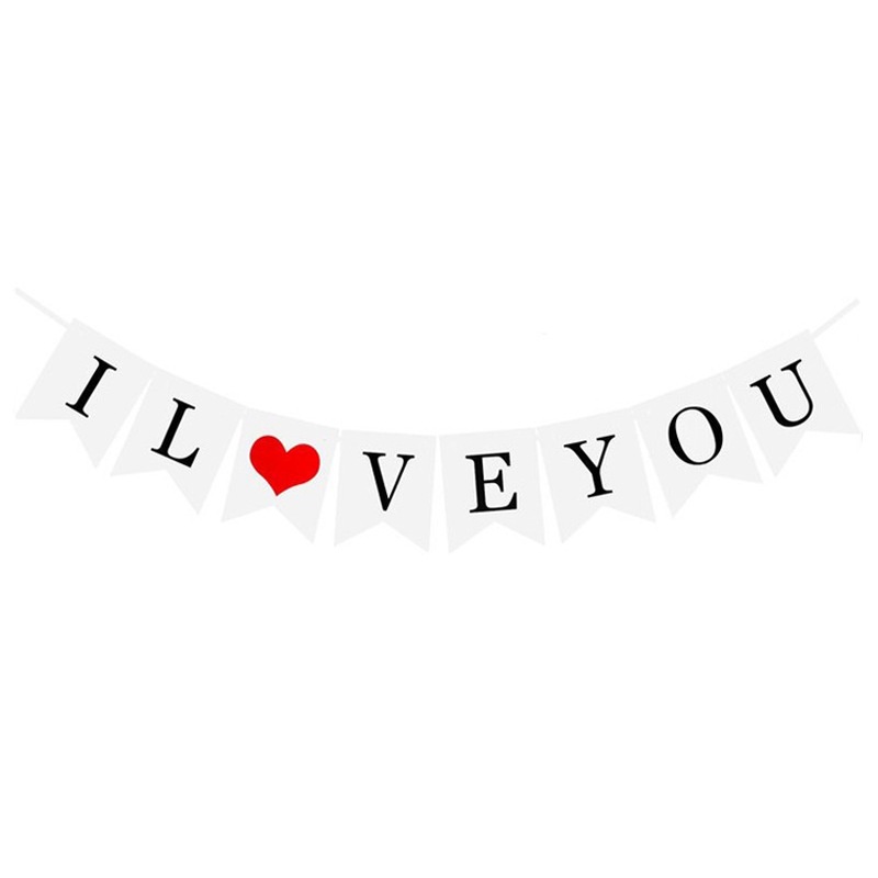 Bộ biểu ngữ trang trí tiệc sinh nhật/ I Love You/ kỷ niệm