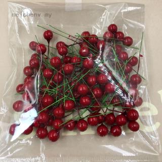 Set 100 quả mọng đỏ nhân tạo trang trí giáng sinh