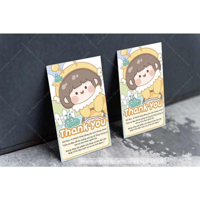 Combo 100 Card Cảm Ơn Khách Hàng, Thiệp Cảm Ơn, Card Thank You in 1 mặt