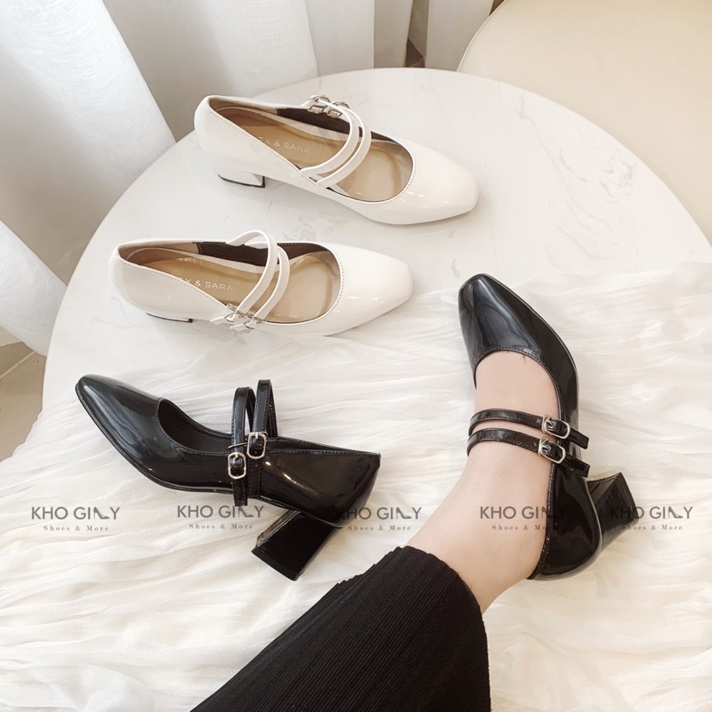 Giày cao gót Maryjane quai đúp G024302