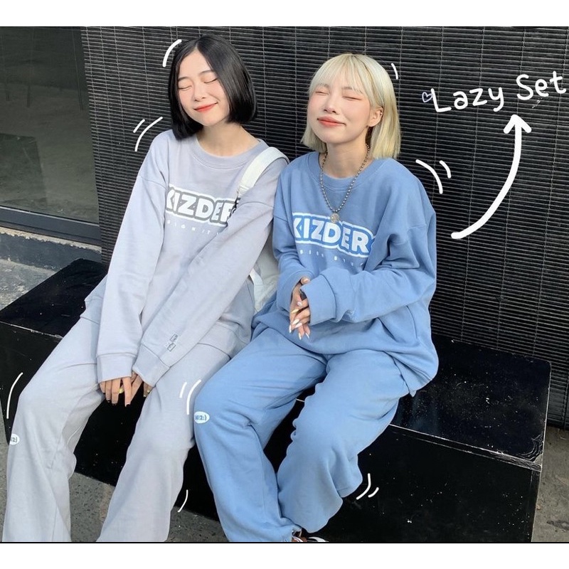 Bộ Set Nỉ KIZDER Unisex Nam Nữ Form Tiêu Chuẩn, Chất liệu co dãn, vải mịn, trẻ trung