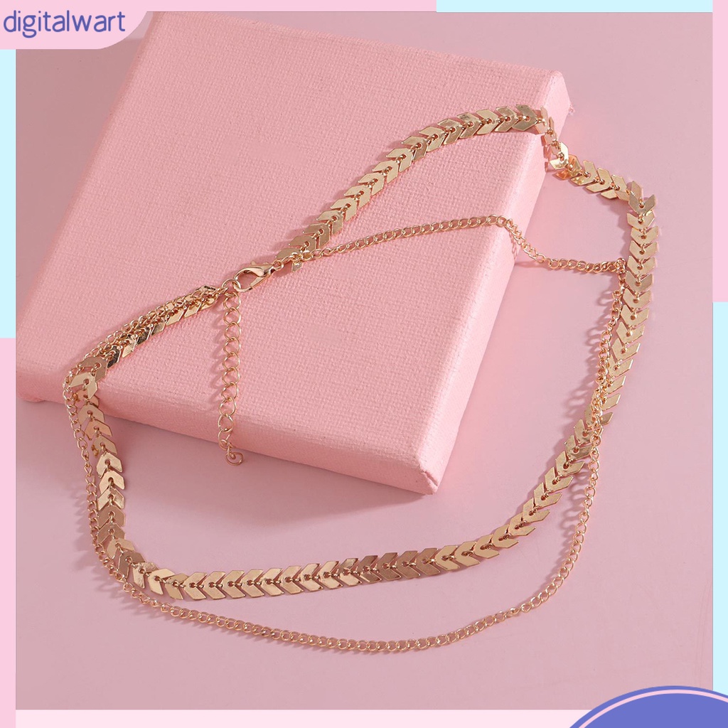 Vòng cổ choker 2 tầng hình xương cá quấn tròn cá tính sang trọng cho nữ