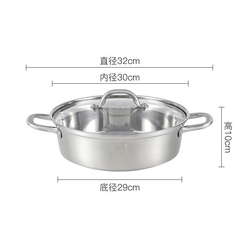 Nồi Lẩu Inox 304 Dày Dặn Cỡ Lớn Tiện Dụng