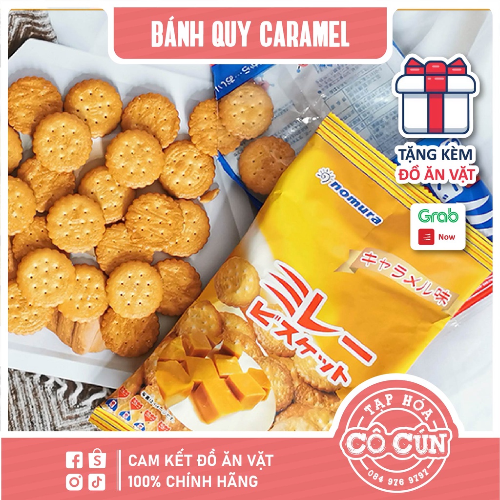 Bánh quy nhật Nomura - Vị bánh mặn và caramel Gói 100g