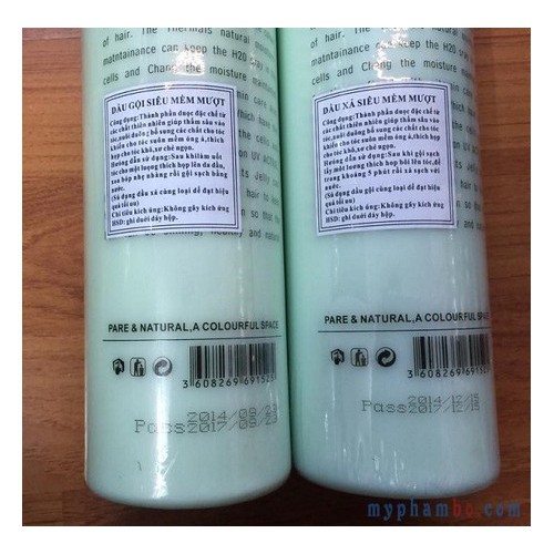 Cặp Dầu gội xả siêu mềm mượt Garden Đức 1100ml x2