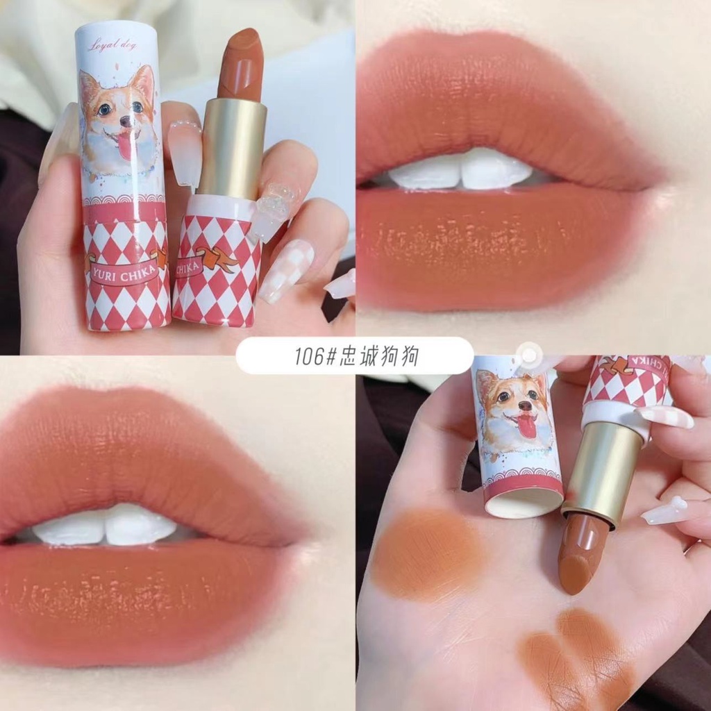 Son Môi MAGIC CASA Chất Nhung Lì Lâu Trôi Không Dính Thành Cốc Thiết Kế Vỏ Hình Ống Giấy Dễ Thương