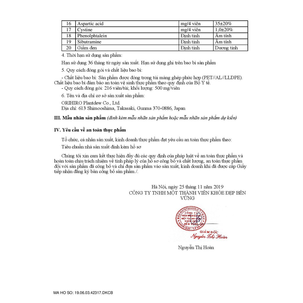 Giấm đen giảm cân Orihiro Nhật Bản 216 viên