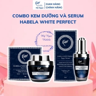 Combo kem và serum nám Habela White Perfect trắng da, mờ nám, đầy sẹo rỗ hiệu quả