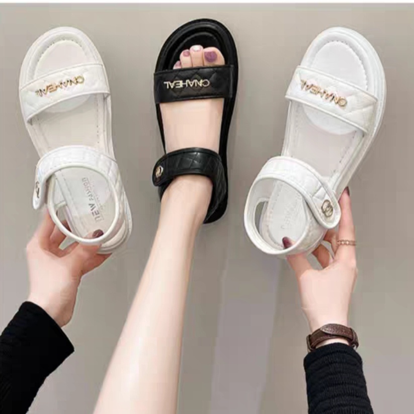 Dép Sandal Dép Quai Hậu Nữ C.N Đế PU Xịn Nhẹ 3P Tôn Dáng Trẻ Trung Năng Động Kèm Video Thật