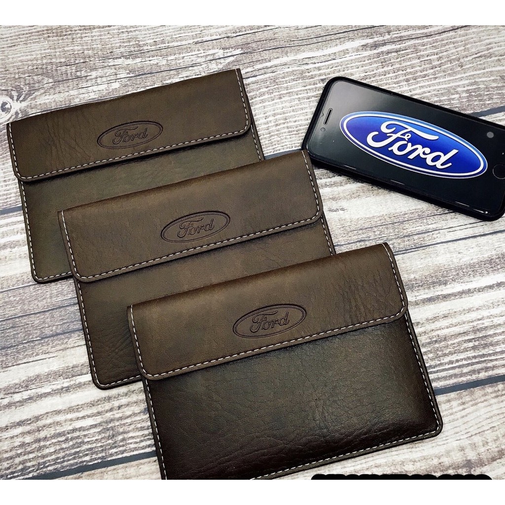 Ví Da Đựng Giấy Tờ Ô Tô - Dập Logo Hãng Xe FORD