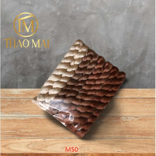 M50- Chỉ thêu Tay (chỉ thêu cotton - Chỉ Thô) sét 350m