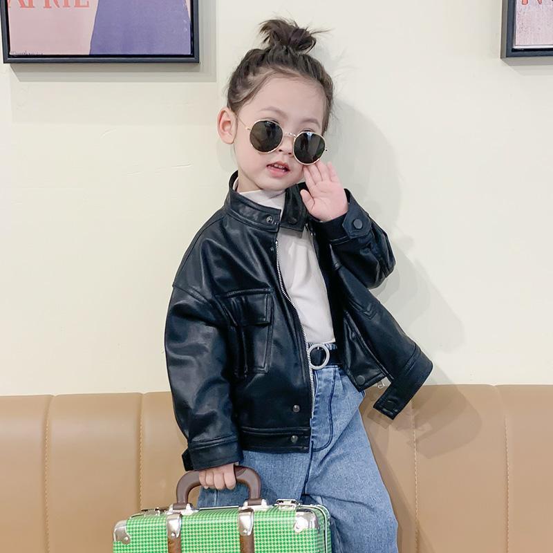 Áo khoác da lót nhung thời trang xuân thu cho bé